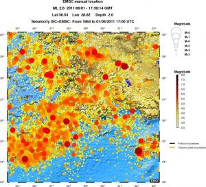 regional magnitude historical seismicity