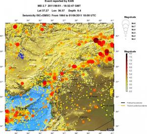 regional magnitude historical seismicity