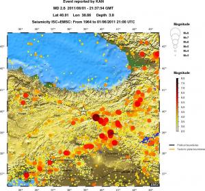 regional magnitude historical seismicity