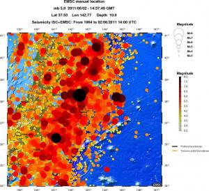 regional magnitude historical seismicity