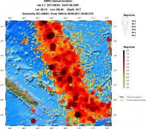regional magnitude historical seismicity