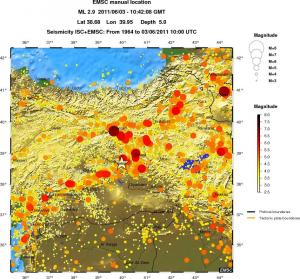 regional magnitude historical seismicity