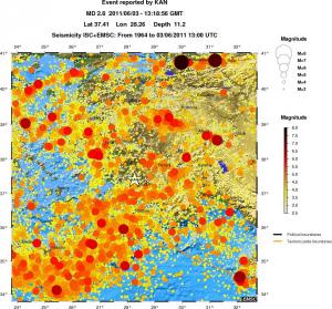 regional magnitude historical seismicity