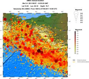 regional magnitude historical seismicity