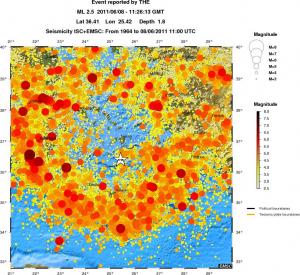 regional magnitude historical seismicity