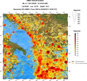 regional magnitude historical seismicity