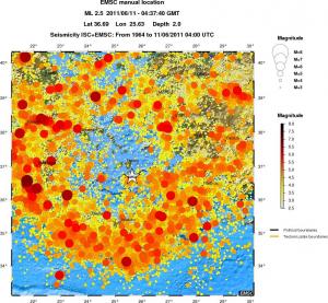 regional magnitude historical seismicity
