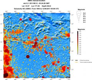 regional magnitude historical seismicity