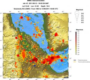 regional magnitude historical seismicity