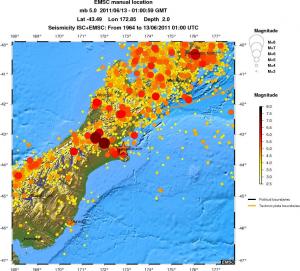 regional magnitude historical seismicity
