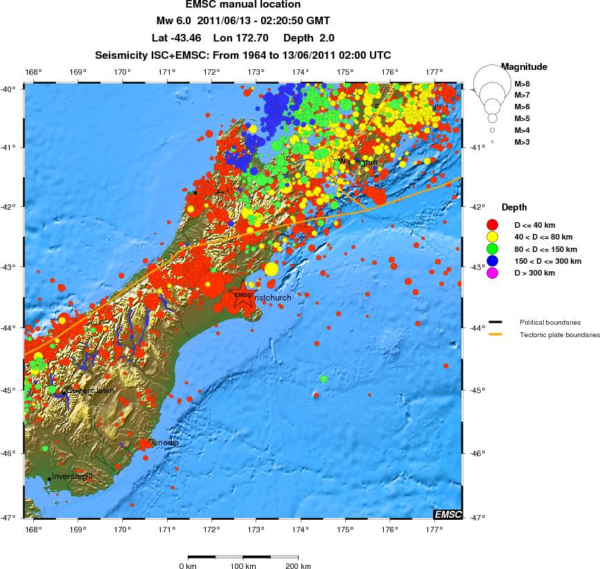 regional historical seismicity