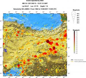 regional magnitude historical seismicity