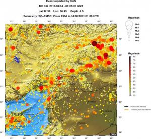 regional magnitude historical seismicity