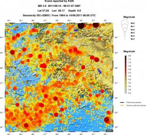 regional magnitude historical seismicity