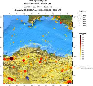 regional magnitude historical seismicity