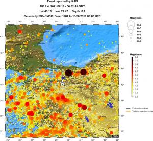 regional magnitude historical seismicity