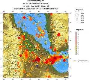 regional magnitude historical seismicity