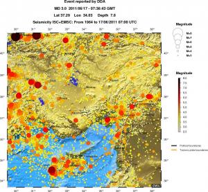 regional magnitude historical seismicity