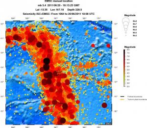 regional magnitude historical seismicity