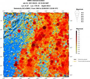 regional magnitude historical seismicity