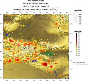 regional magnitude historical seismicity