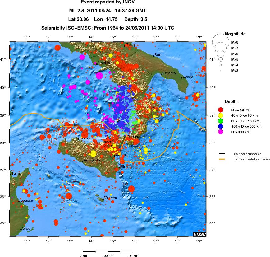 regional historical seismicity
