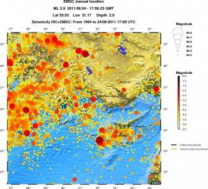 regional magnitude historical seismicity
