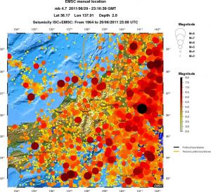 regional magnitude historical seismicity