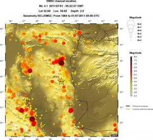 regional magnitude historical seismicity
