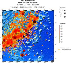 regional magnitude historical seismicity