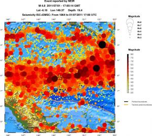 regional magnitude historical seismicity