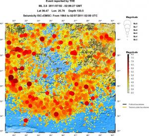 regional magnitude historical seismicity