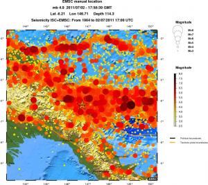 regional magnitude historical seismicity