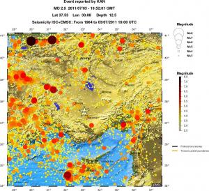 regional magnitude historical seismicity
