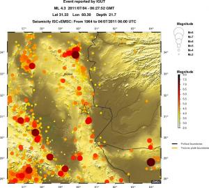 regional magnitude historical seismicity
