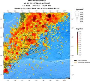 regional magnitude historical seismicity