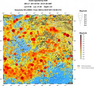 regional magnitude historical seismicity
