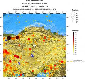 regional magnitude historical seismicity