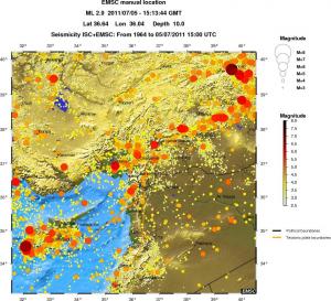 regional magnitude historical seismicity
