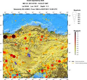regional magnitude historical seismicity