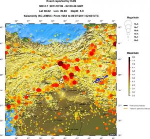 regional magnitude historical seismicity