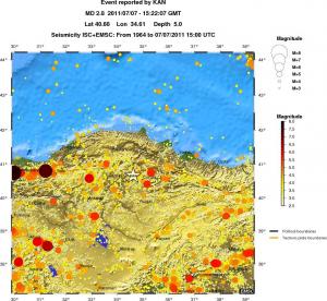 regional magnitude historical seismicity