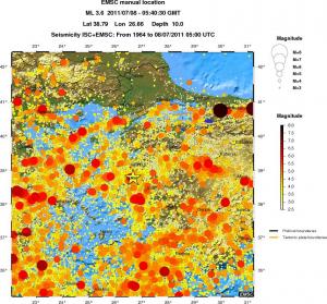 regional magnitude historical seismicity