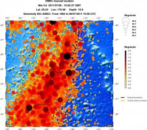 regional magnitude historical seismicity