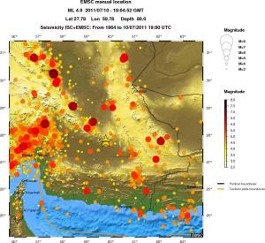 regional magnitude historical seismicity