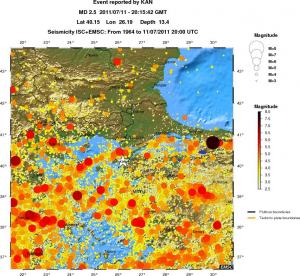 regional magnitude historical seismicity