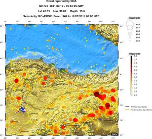 regional magnitude historical seismicity