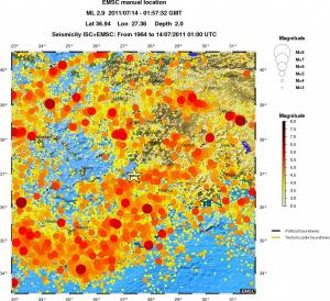 regional magnitude historical seismicity