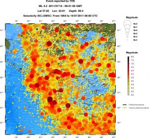 regional magnitude historical seismicity