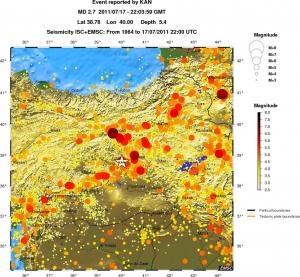 regional magnitude historical seismicity